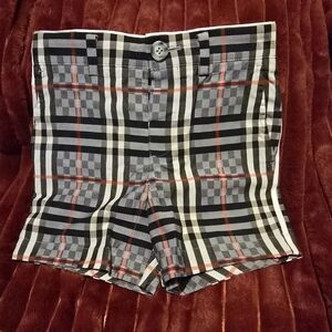 Burberry Shorts 2T Gray black white red